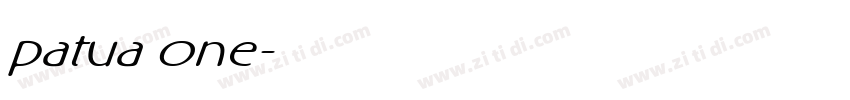 patua one字体转换